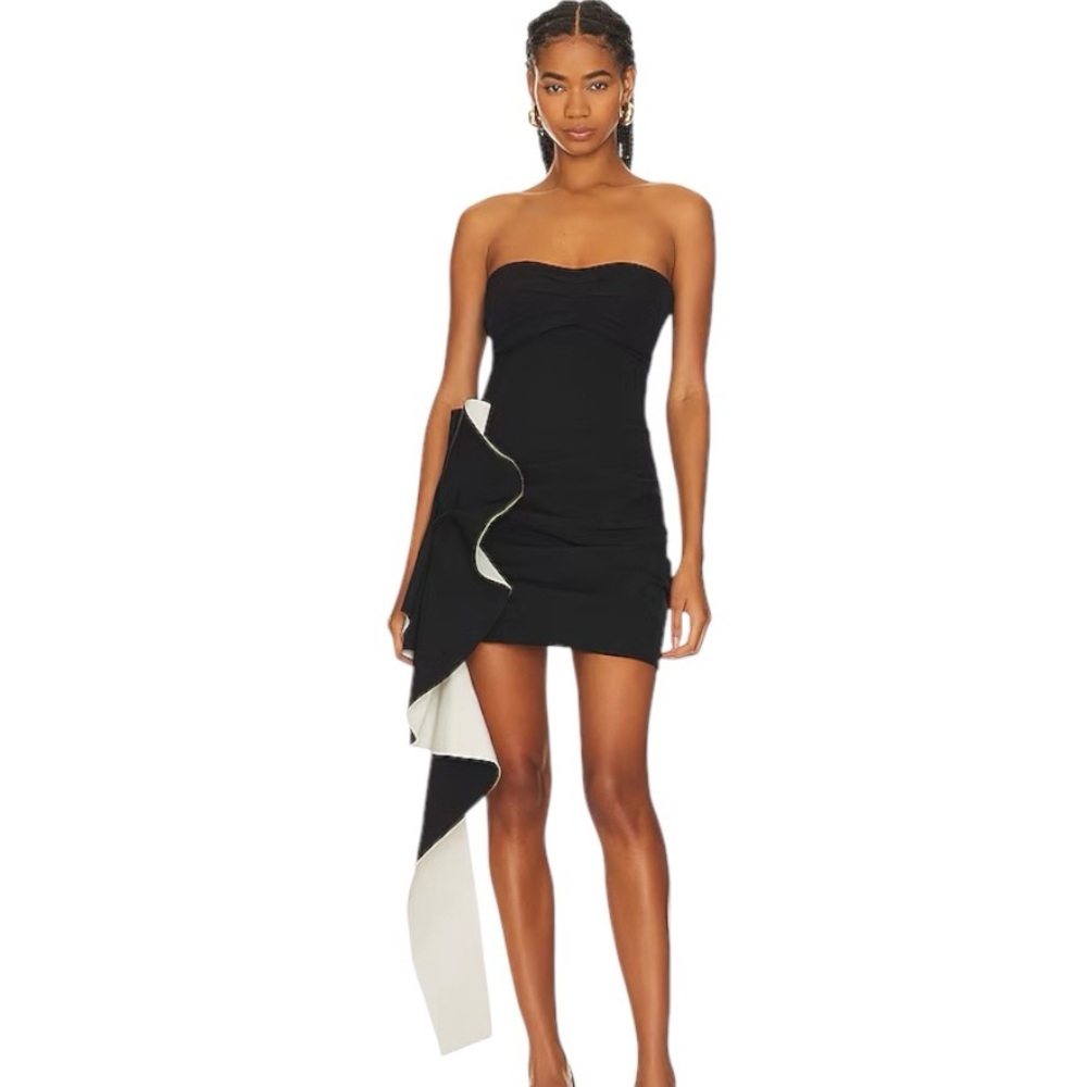 Jonathan Simkhai Black Strapless Dress
